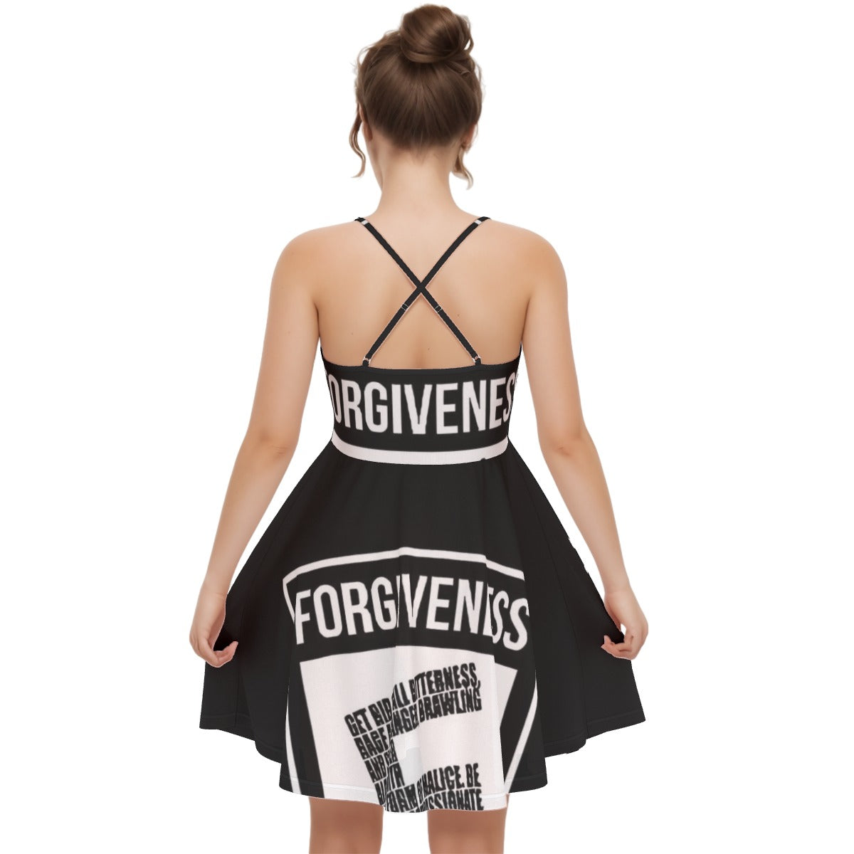 All-Over Print Women‘s Cross Cami Dress