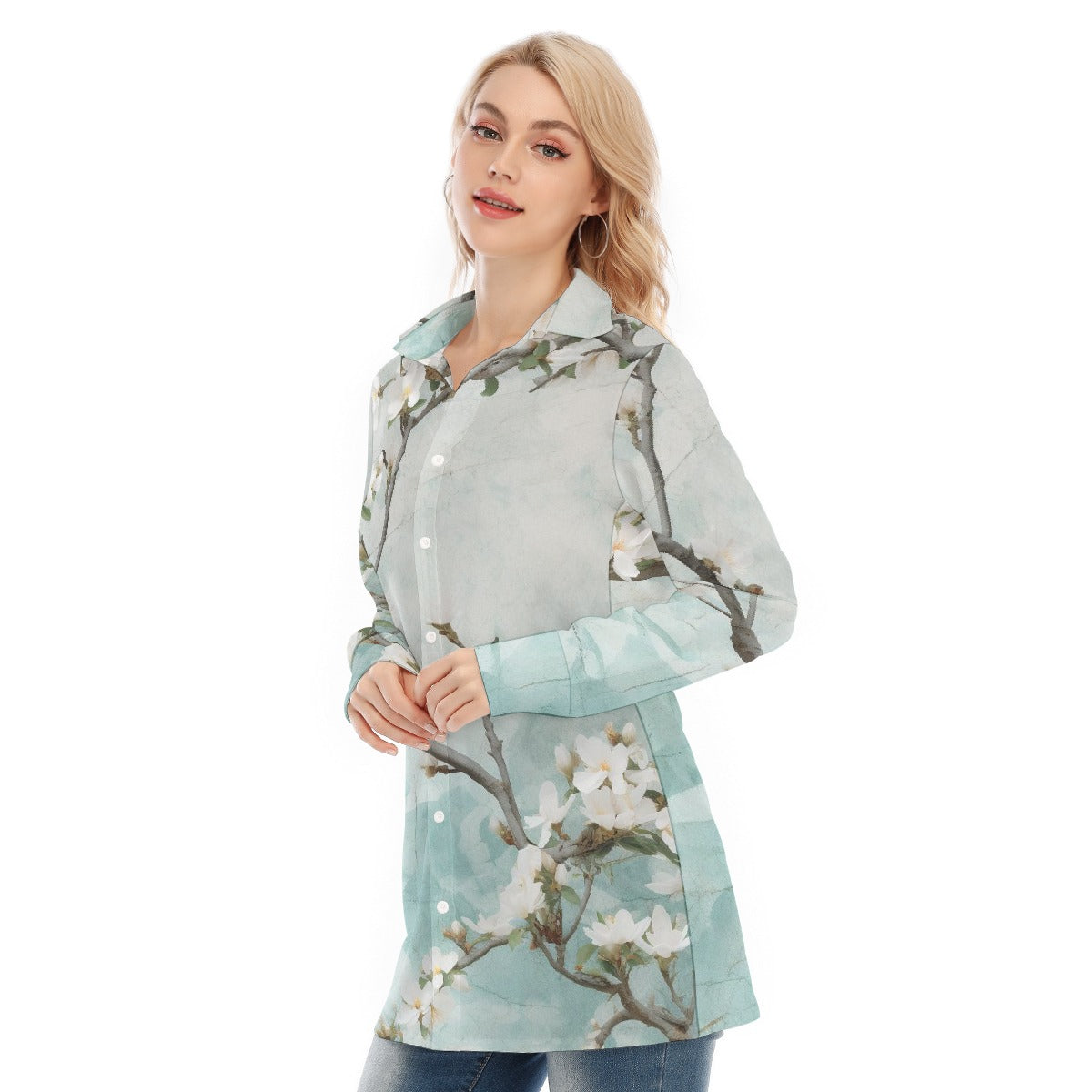 All-Over Print Women's Long Shirt