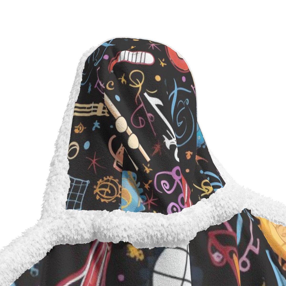 All-Over Print Unisex Wearable Hooded Blanket