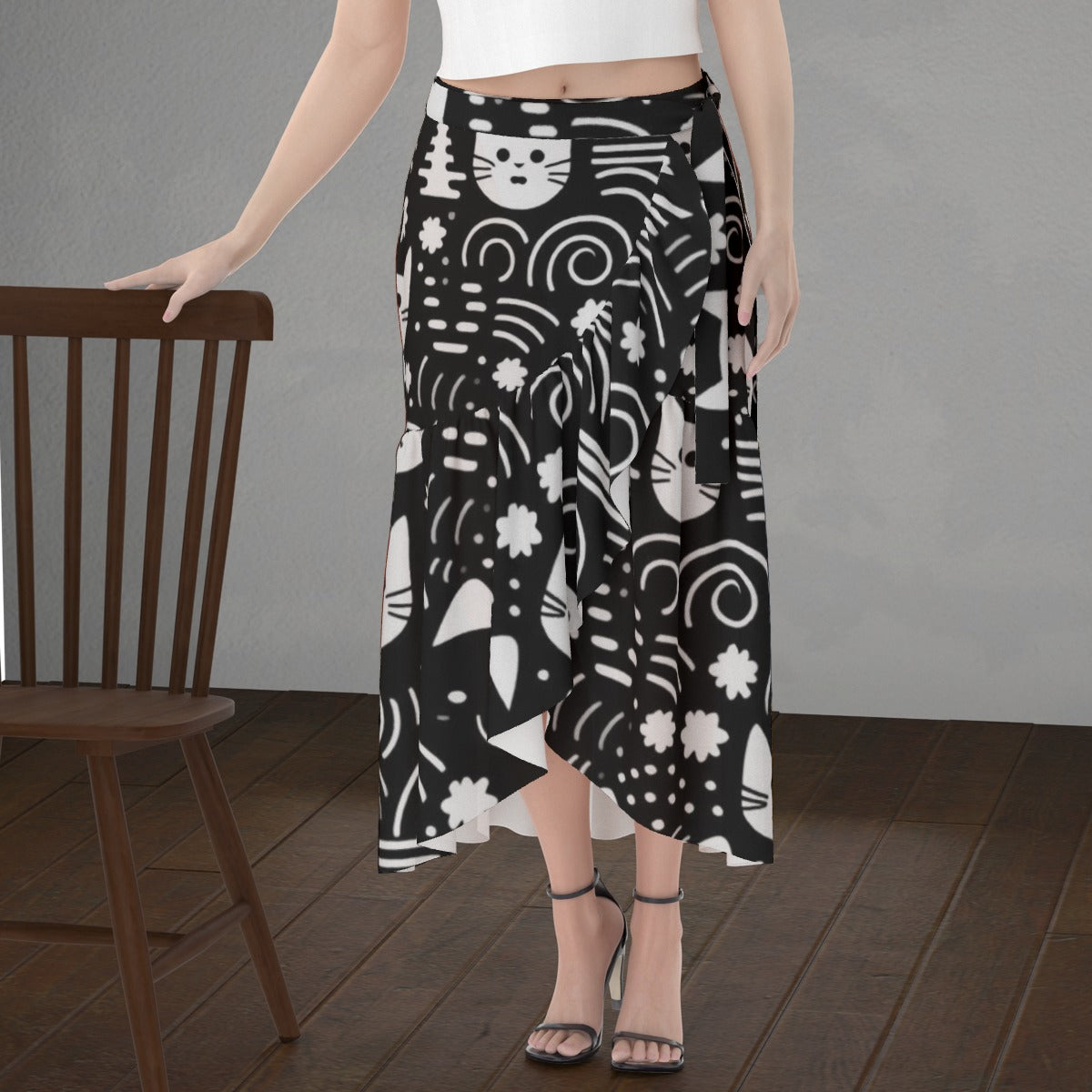 All-Over Print Women's Wrap Skirt