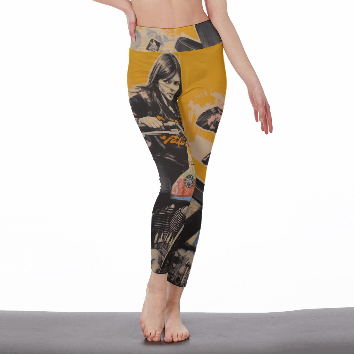 All-Over Print Women's High Waist Leggings | Side Stitch Closure