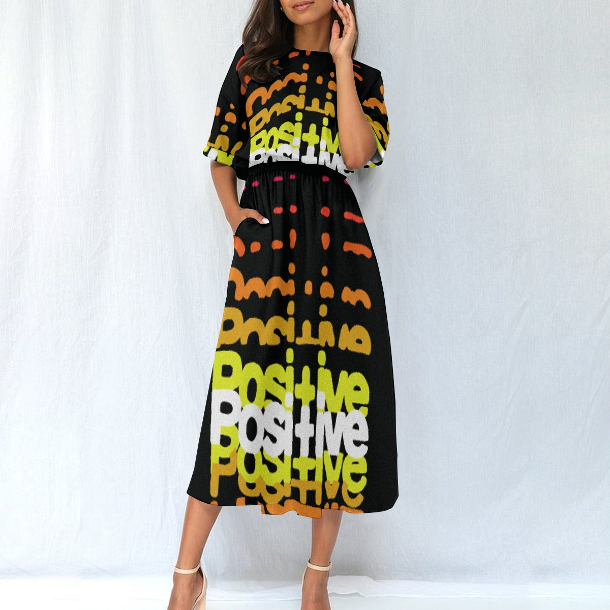 All-Over Print Women's Elastic Waist Dress