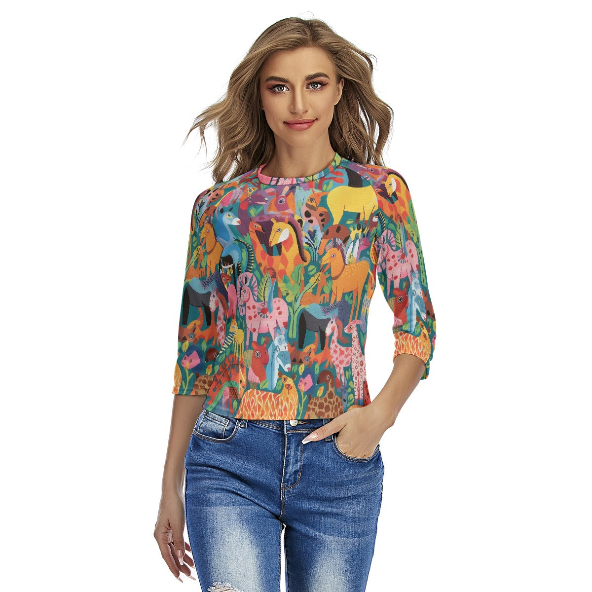 All-Over Print Women's Raglan Sleeves T-shirts