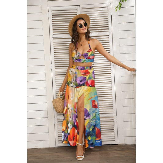 All-Over Print Women's Tie Back Wrap Dress