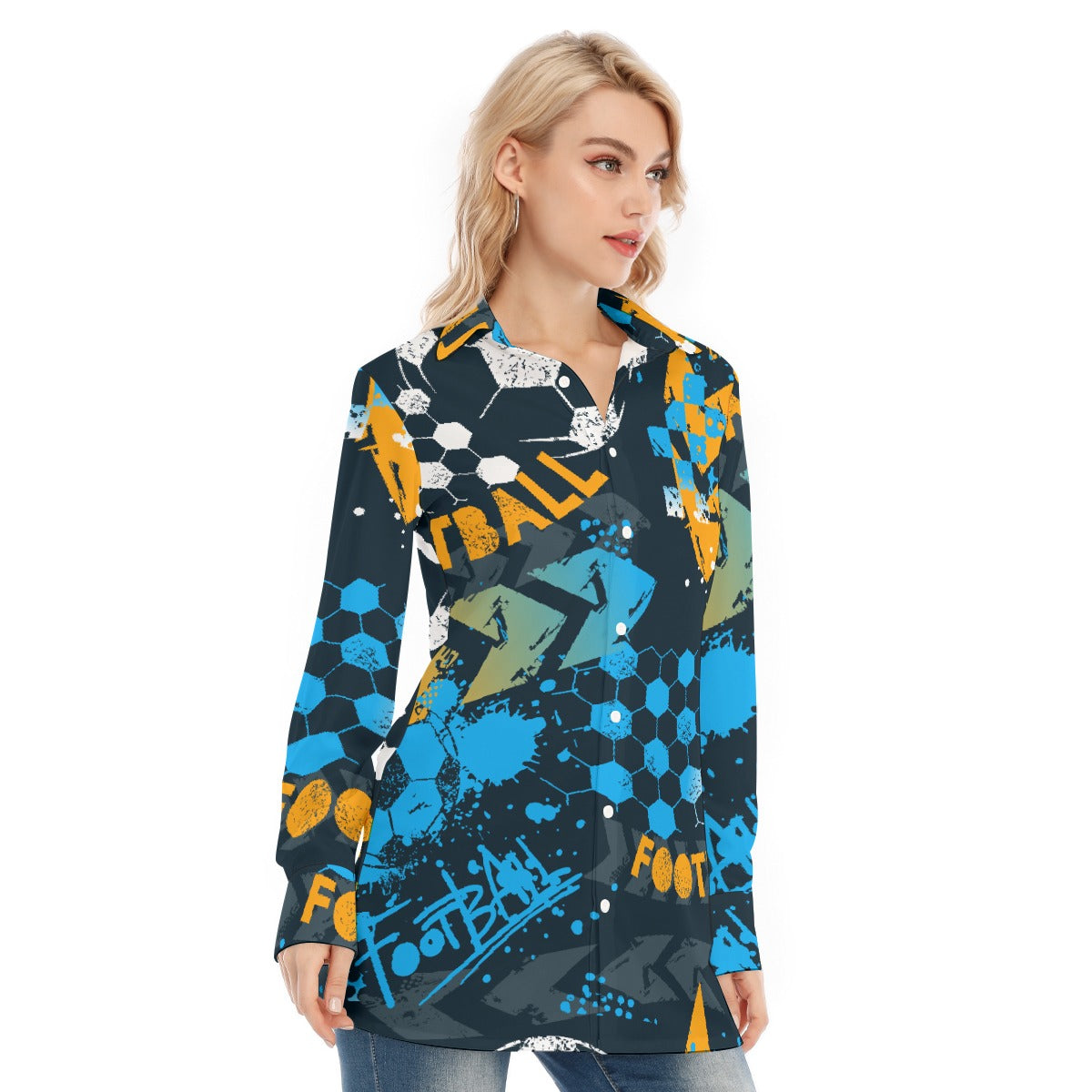 All-Over Print Women's Long Shirt