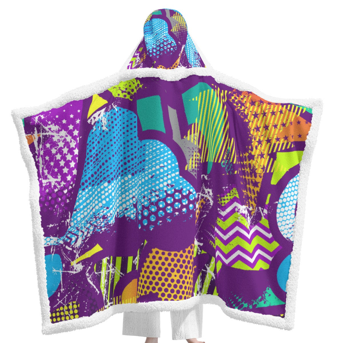 All-Over Print Unisex Wearable Hooded Blanket