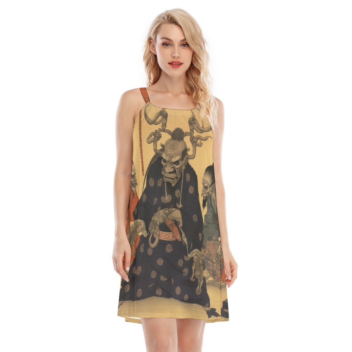 All-Over Print Women's O-neck Cami Dress