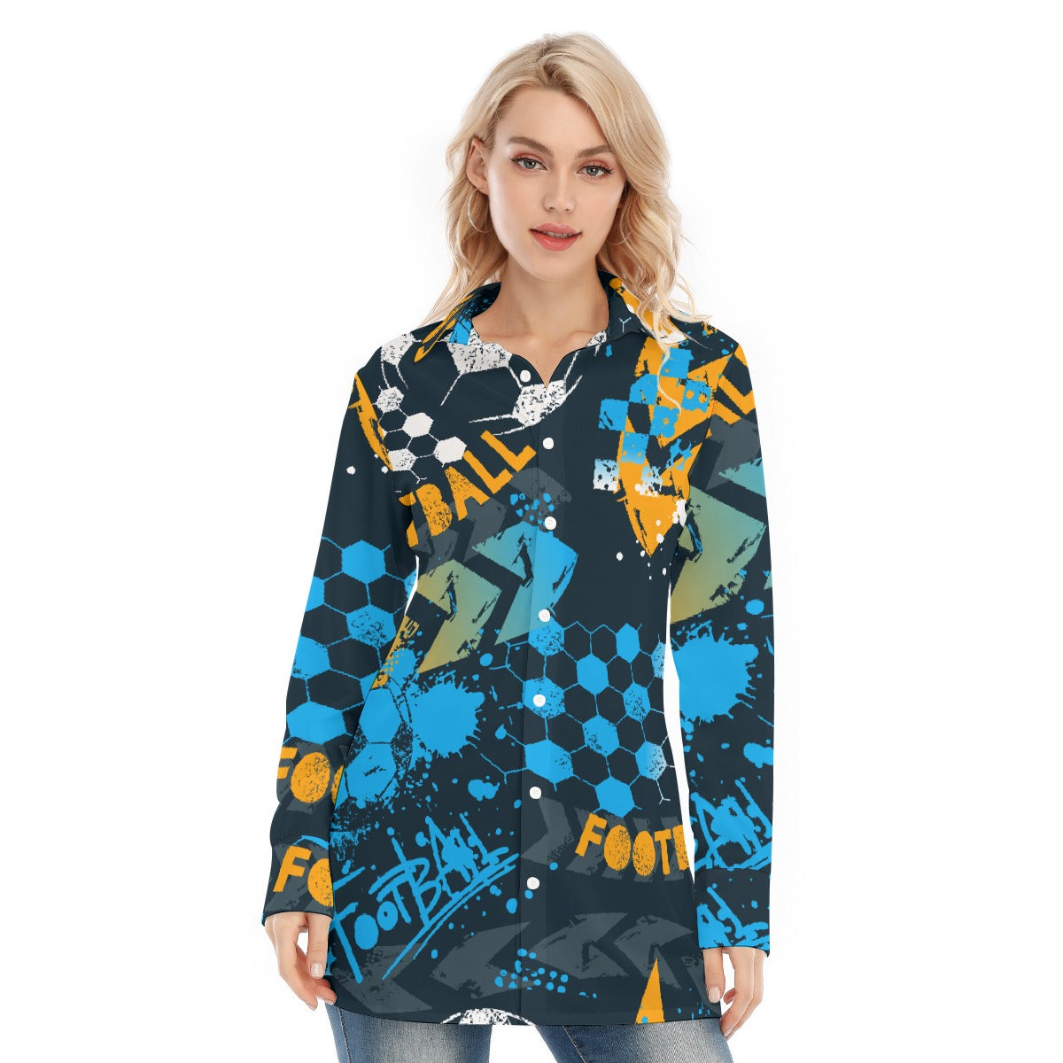 All-Over Print Women's Long Shirt