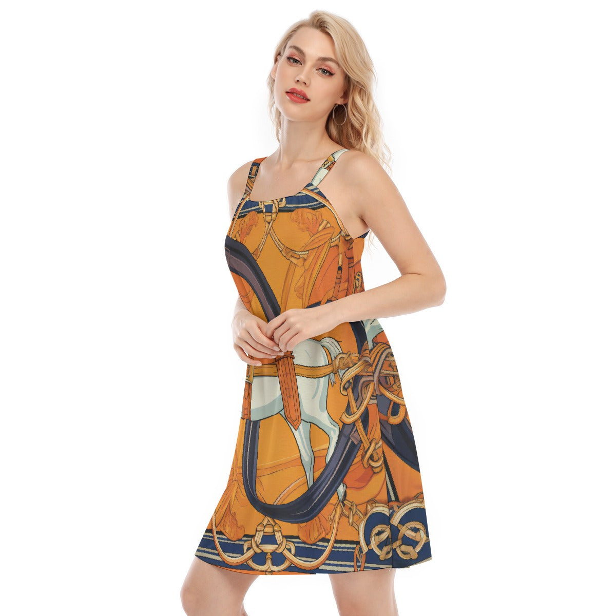 All-Over Print Women's O-neck Cami Dress