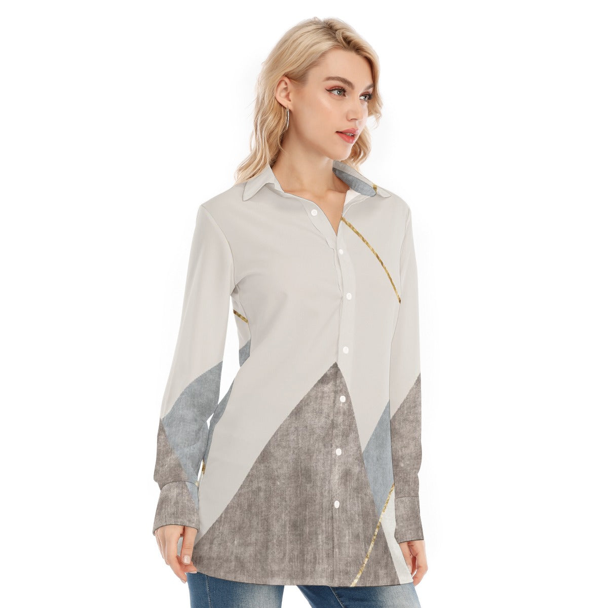 All-Over Print Women's Long Shirt