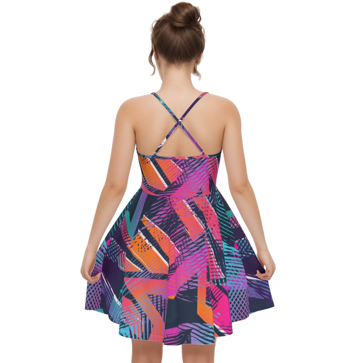 All-Over Print Women‘s Cross Cami Dress