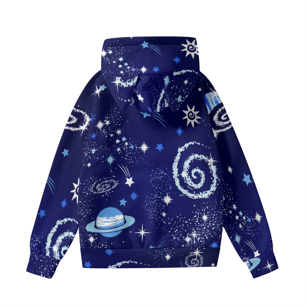 All-Over Print Women’s Hoodie With Decorative Ears