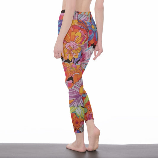 All-Over Print Women's High Waist Leggings | Side Stitch Closure