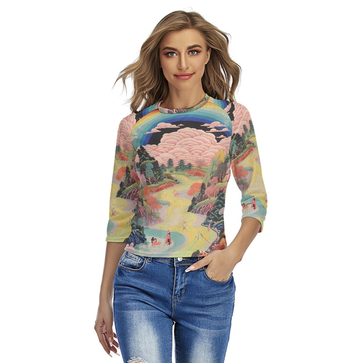 All-Over Print Women's Raglan Sleeves T-shirts