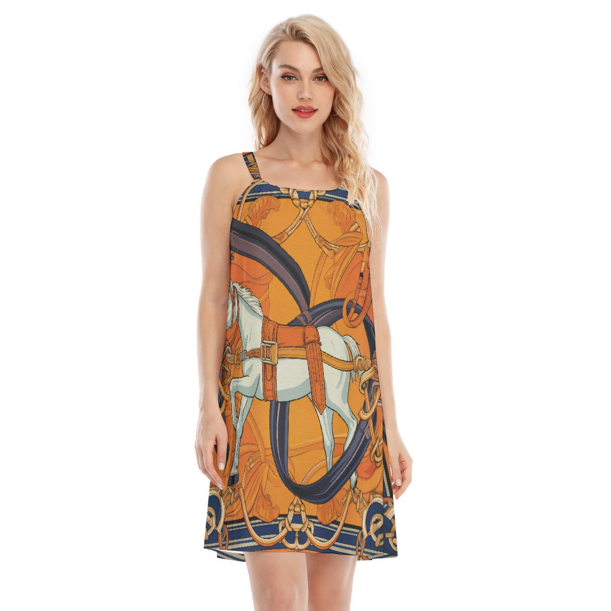 All-Over Print Women's O-neck Cami Dress