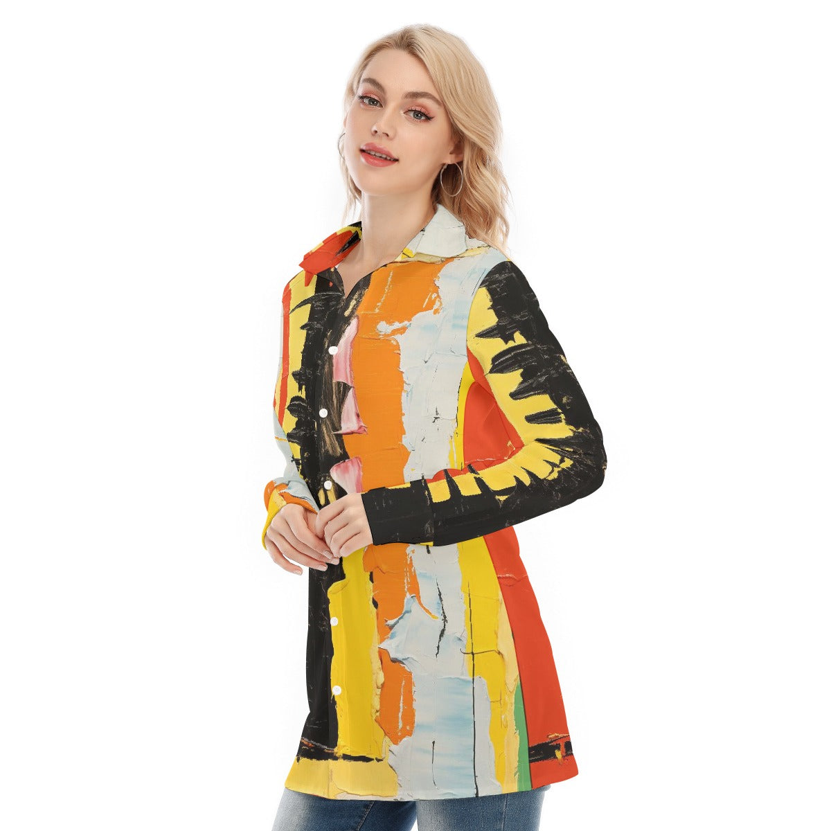 All-Over Print Women's Long Shirt