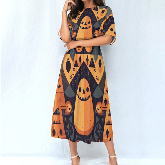 All-Over Print Women's Elastic Waist Dress