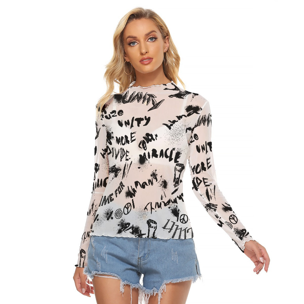 All-Over Print Women's Mesh T-shirt