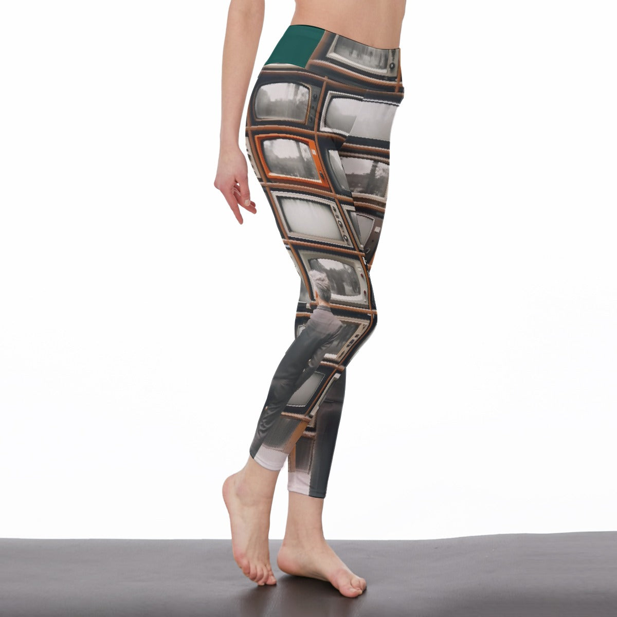 All-Over Print Women's High Waist Leggings | Side Stitch Closure