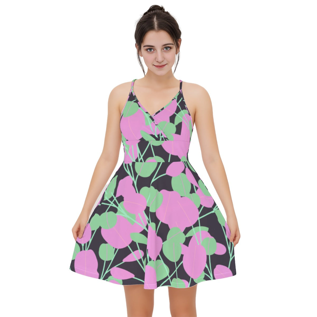 All-Over Print Women‘s Cross Cami Dress