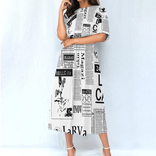 All-Over Print Women's Elastic Waist Dress