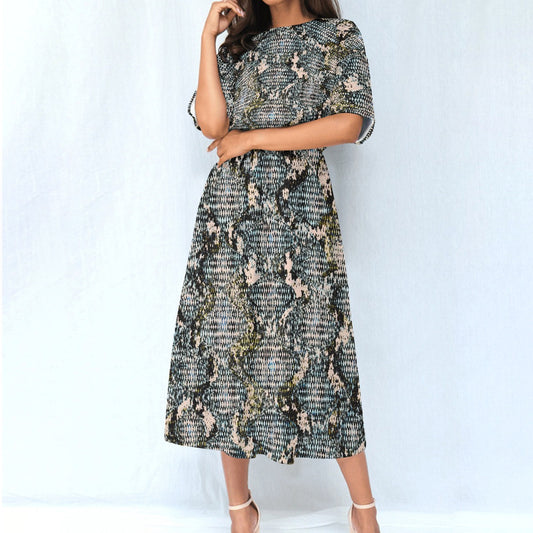 All-Over Print Women's Elastic Waist Dress