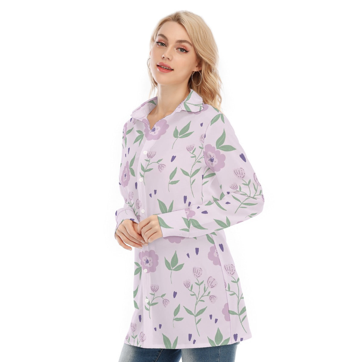 All-Over Print Women's Long Shirt