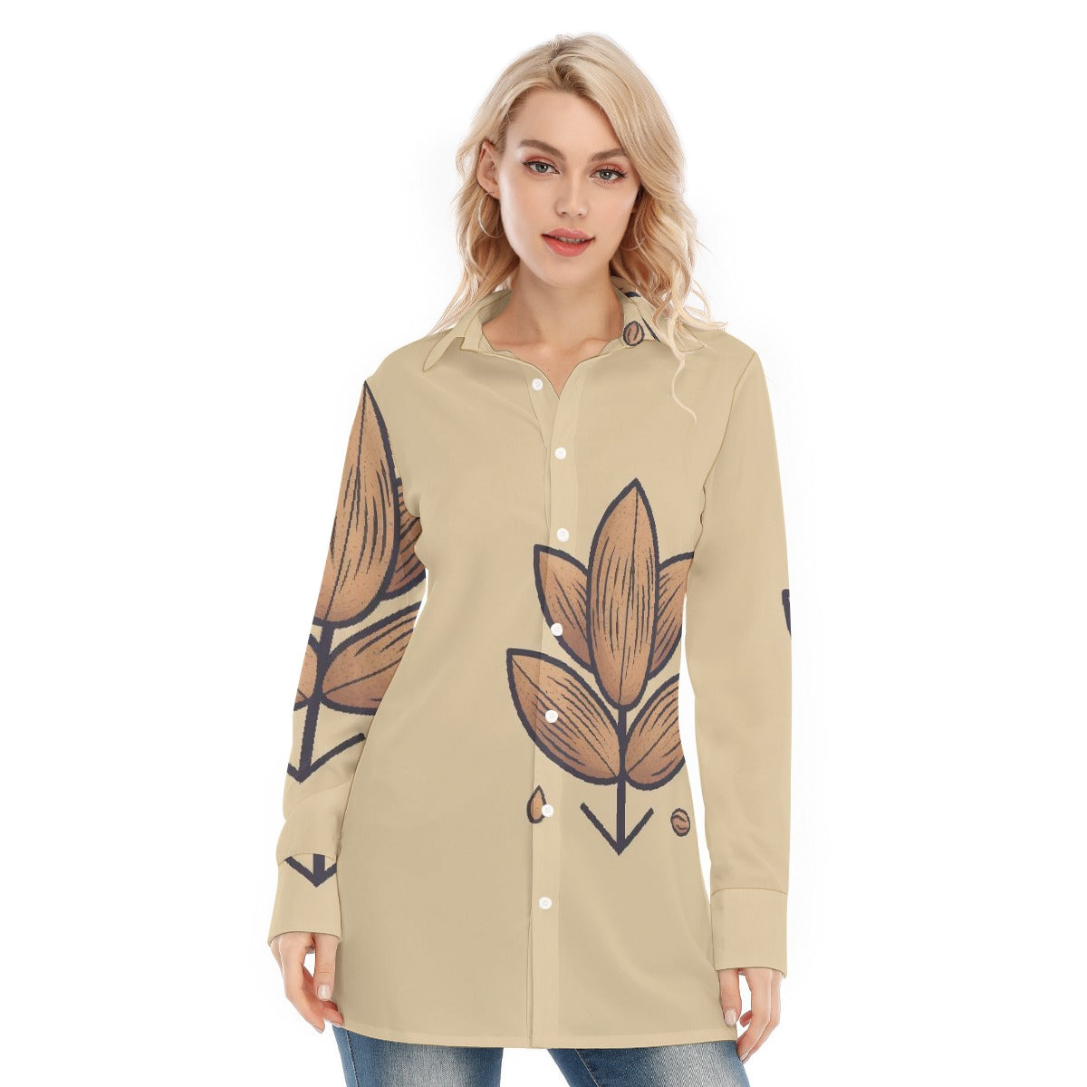 All-Over Print Women's Long Shirt