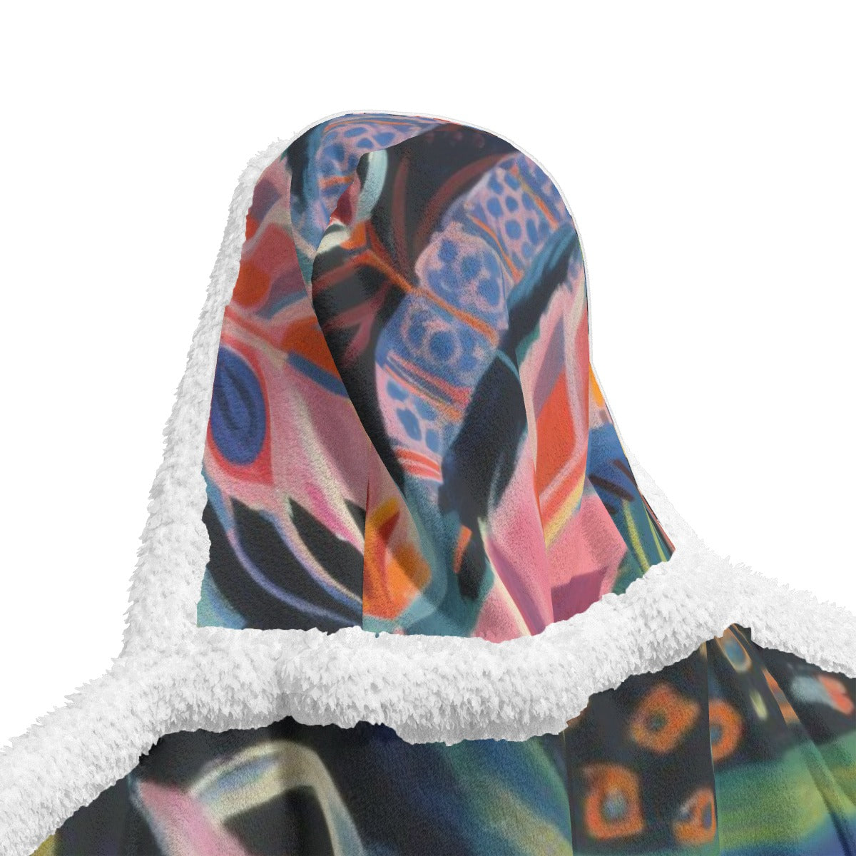 All-Over Print Unisex Wearable Hooded Blanket