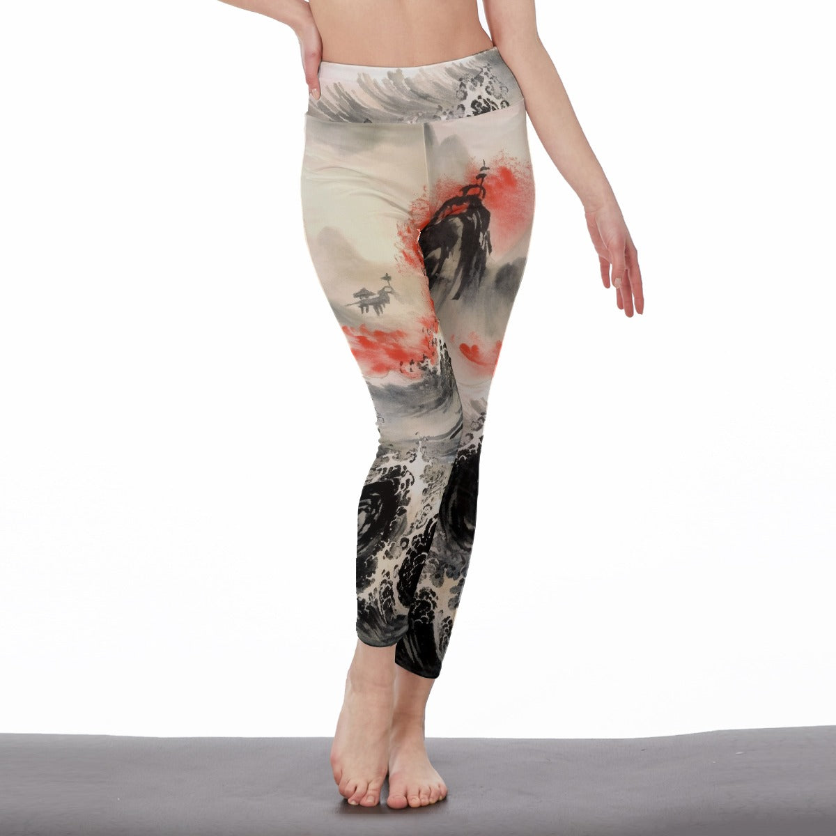 All-Over Print Women's High Waist Leggings | Side Stitch Closure