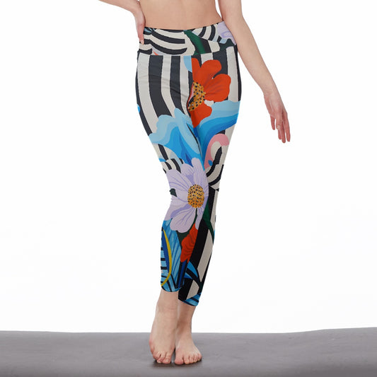 All-Over Print Women's High Waist Leggings | Side Stitch Closure