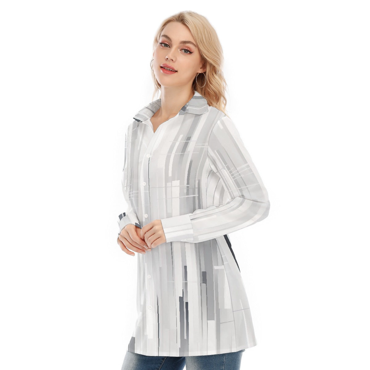 All-Over Print Women's Long Shirt