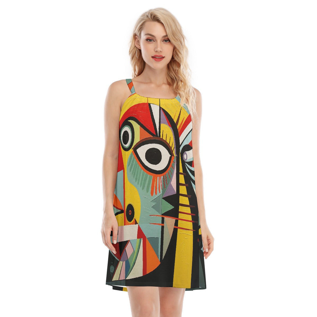 All-Over Print Women's O-neck Cami Dress