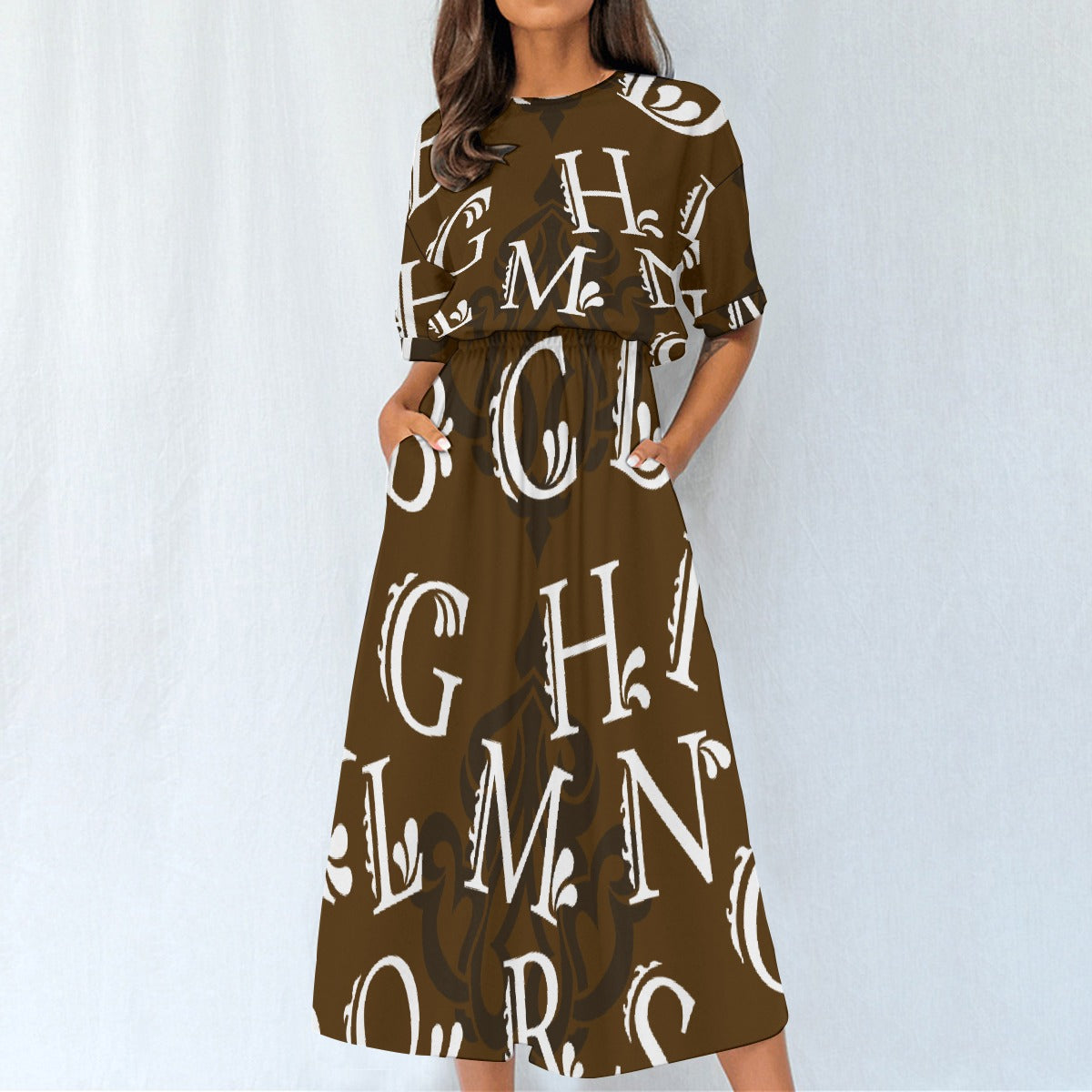 All-Over Print Women's Elastic Waist Dress