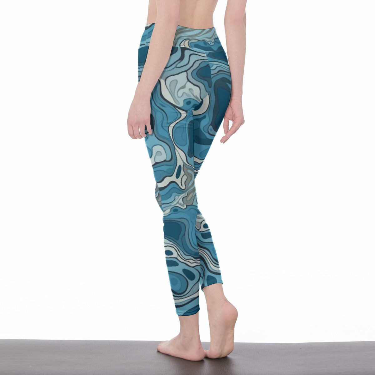 All-Over Print Women's High Waist Leggings | Side Stitch Closure