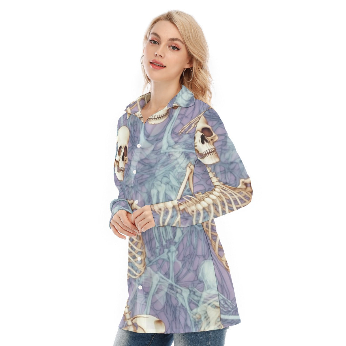 All-Over Print Women's Long Shirt