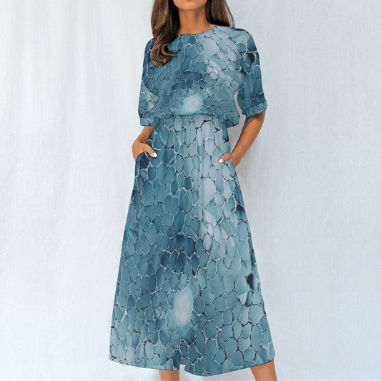 All-Over Print Women's Elastic Waist Dress