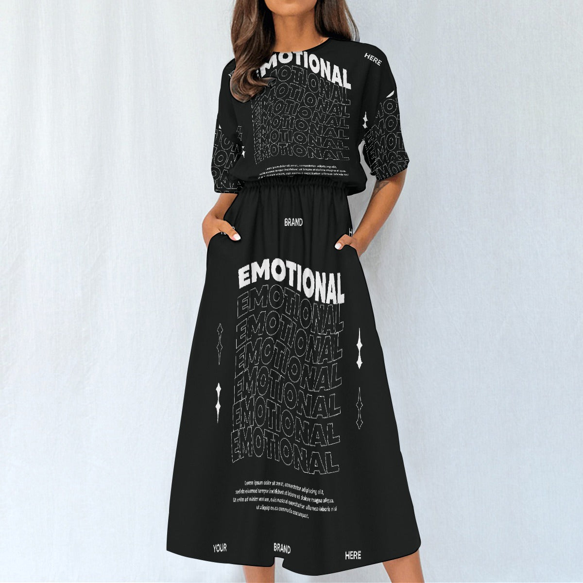 All-Over Print Women's Elastic Waist Dress