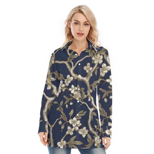 All-Over Print Women's Long Shirt