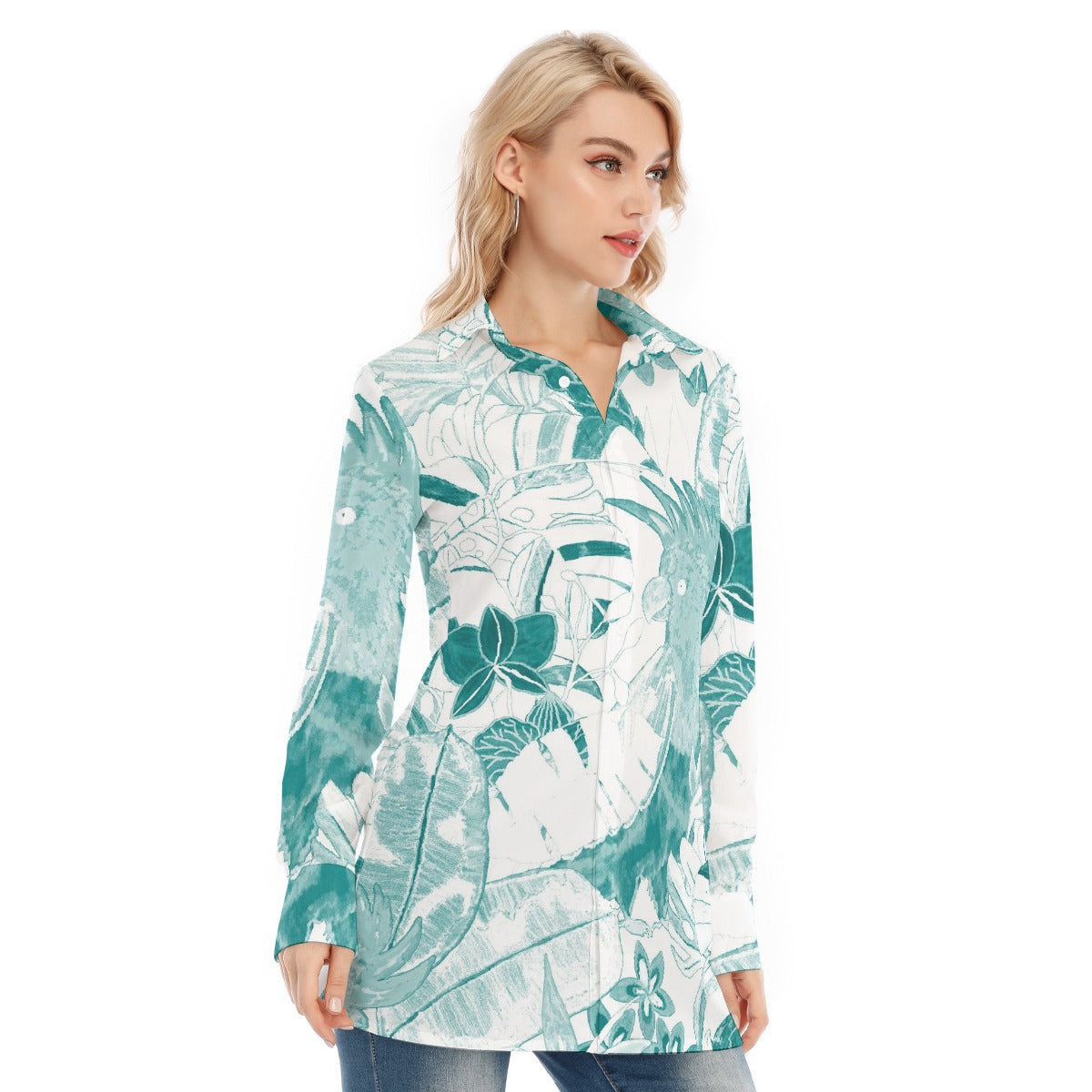 All-Over Print Women's Long Shirt