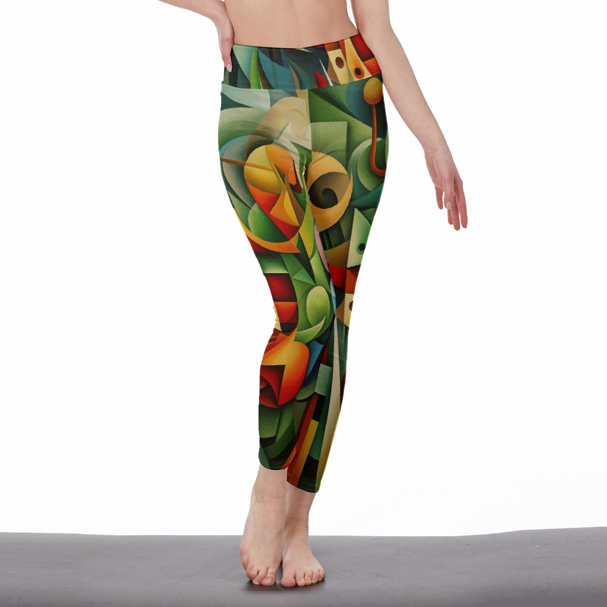 All-Over Print Women's High Waist Leggings | Side Stitch Closure