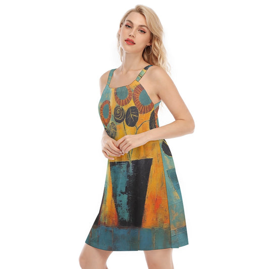 All-Over Print Women's O-neck Cami Dress