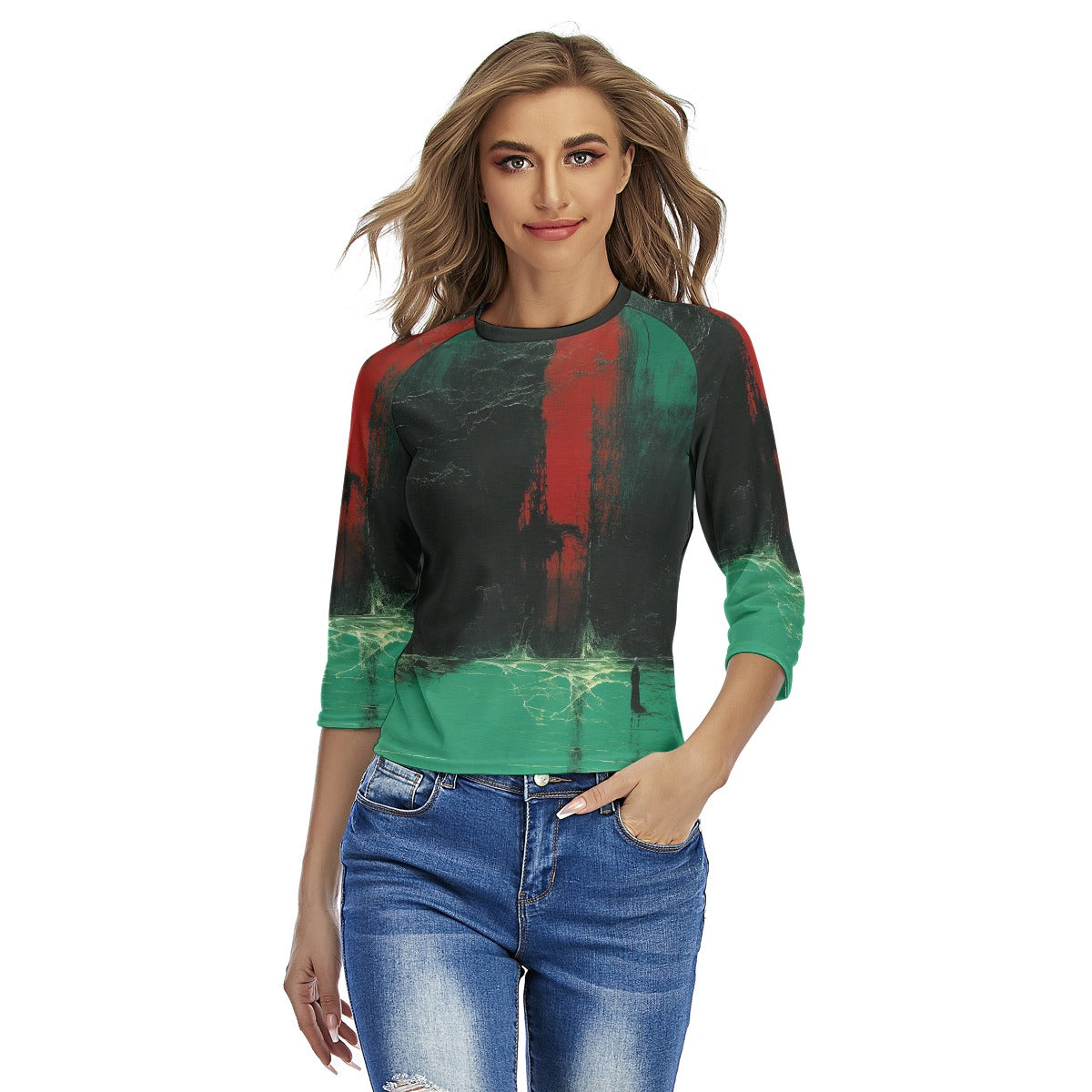 All-Over Print Women's Raglan Sleeves T-shirts