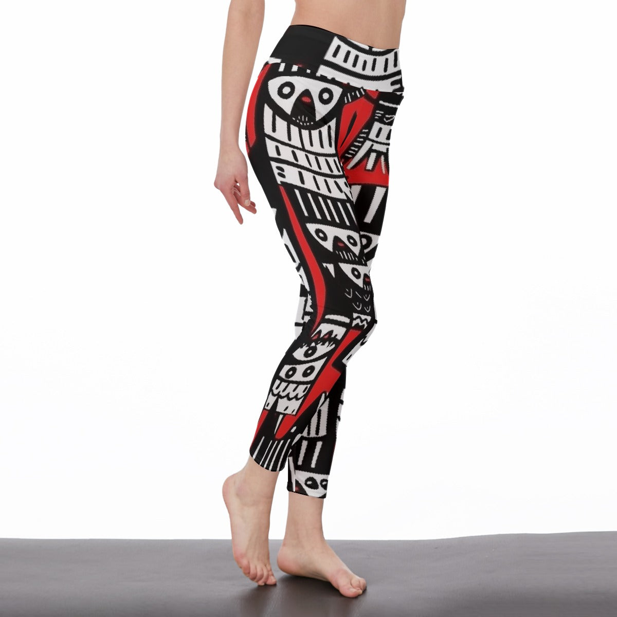 All-Over Print Women's High Waist Leggings | Side Stitch Closure