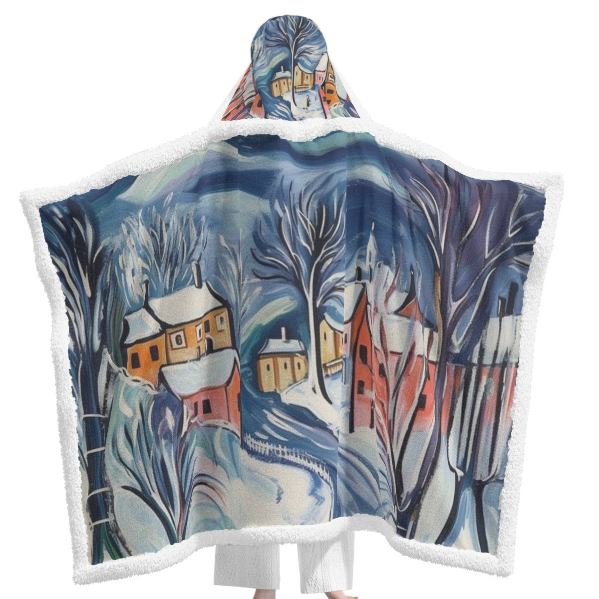 All-Over Print Unisex Wearable Hooded Blanket