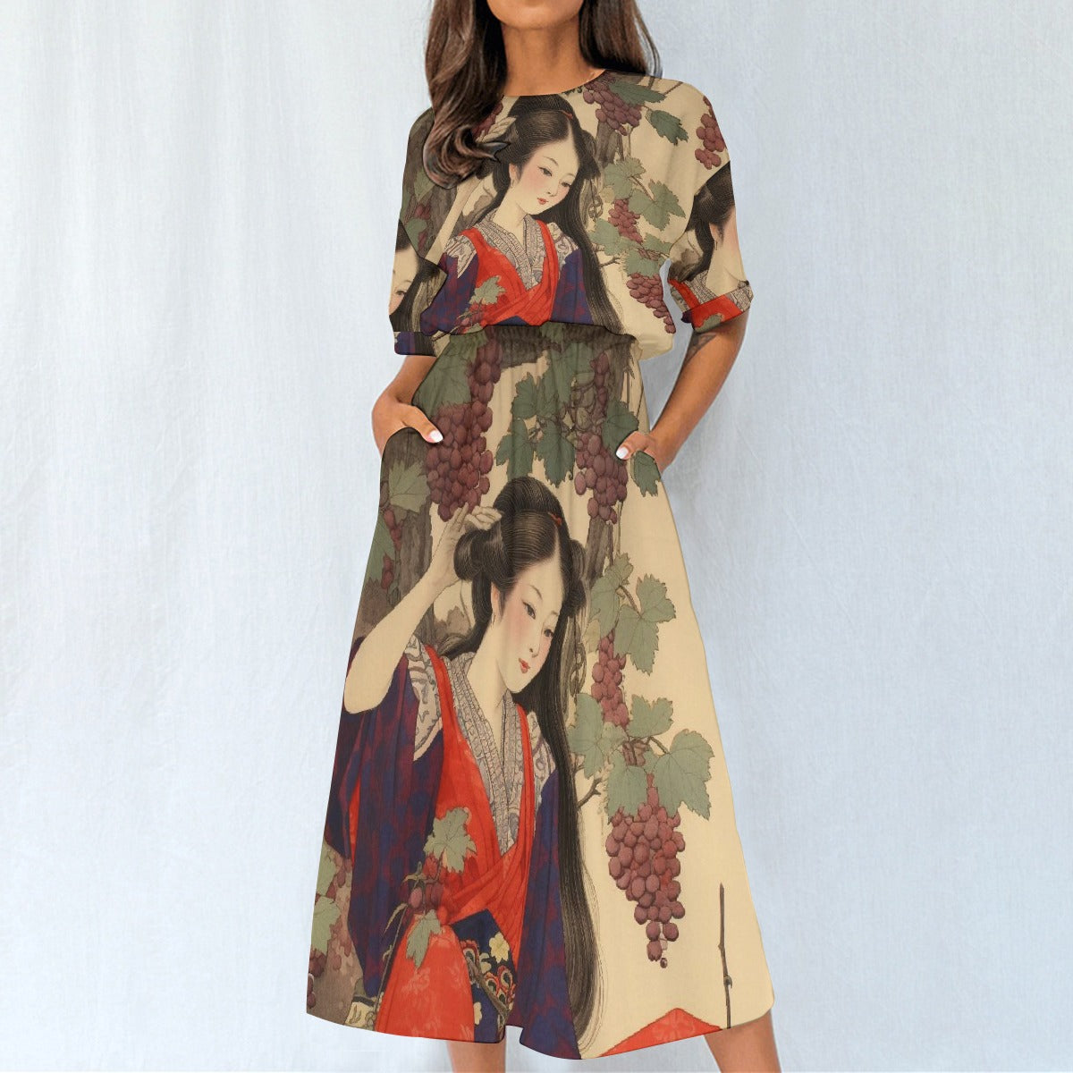 All-Over Print Women's Elastic Waist Dress