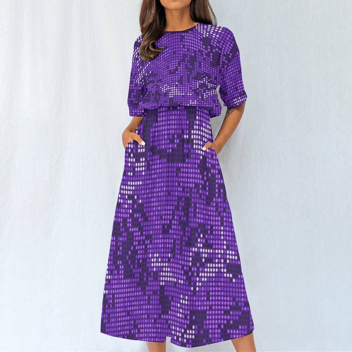 All-Over Print Women's Elastic Waist Dress