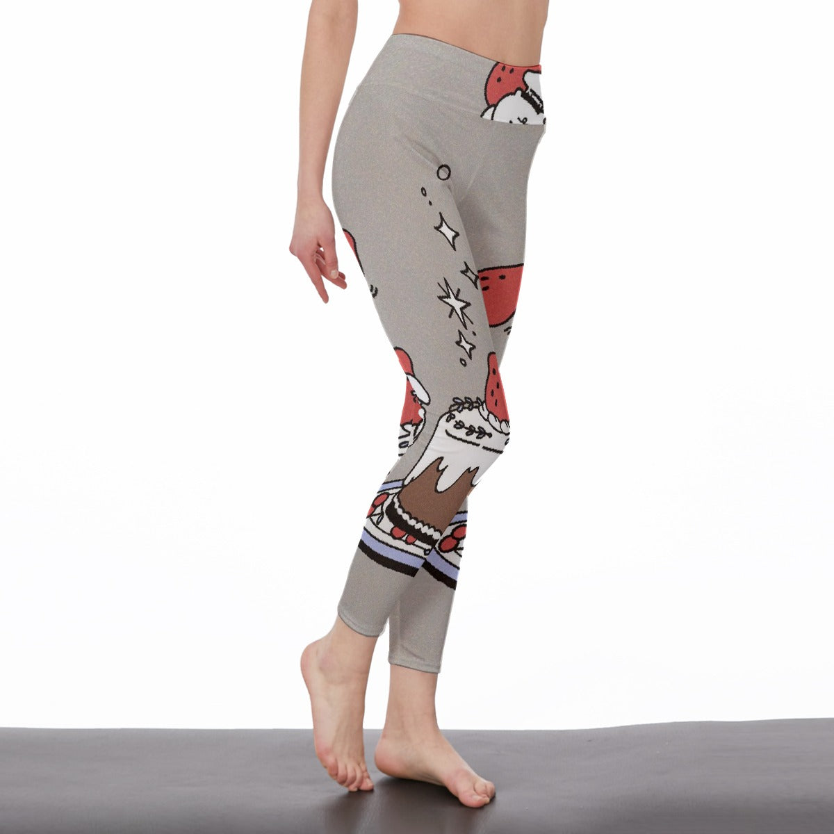 All-Over Print Women's High Waist Leggings | Side Stitch Closure