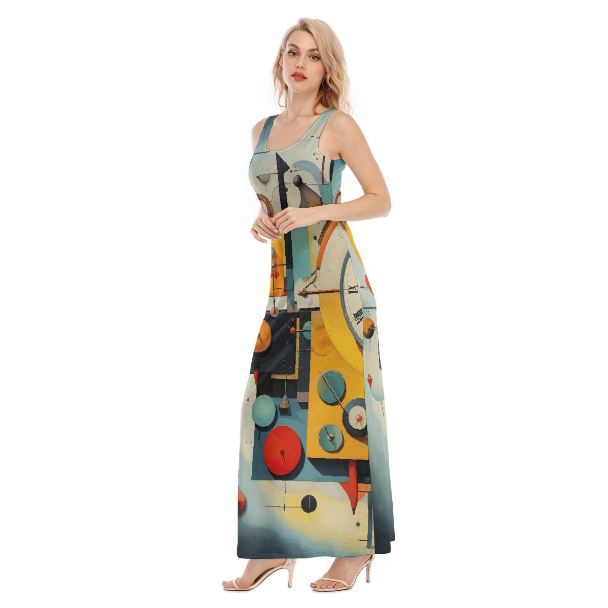 All-Over Print Women's Vest Dress | Length To Ankle