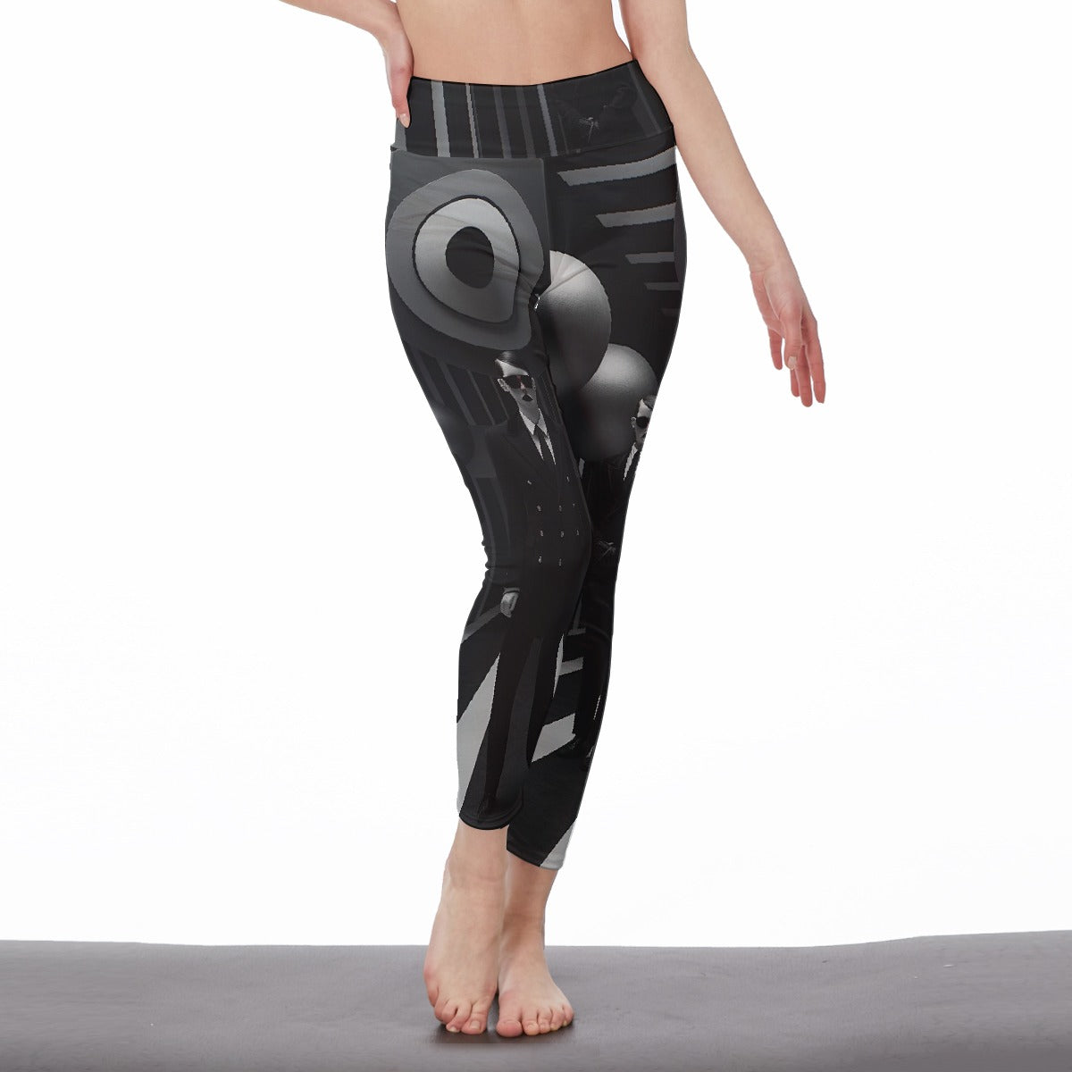 All-Over Print Women's High Waist Leggings | Side Stitch Closure